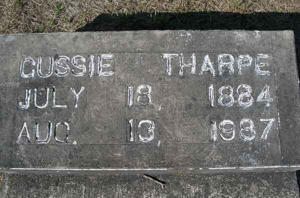 Gussie Tharpe Gravestone Photo