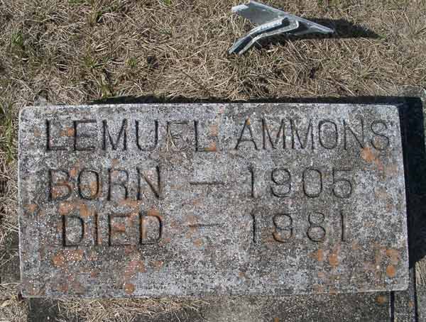 Lemuel Ammons Gravestone Photo