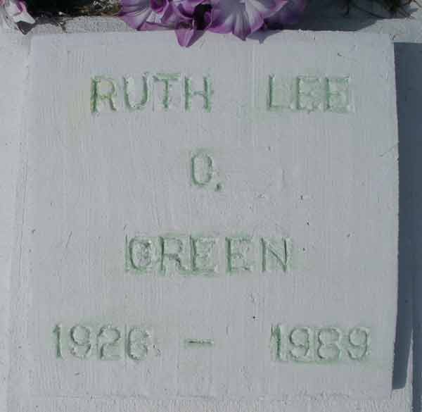Ruth Lee C. Green Gravestone Photo