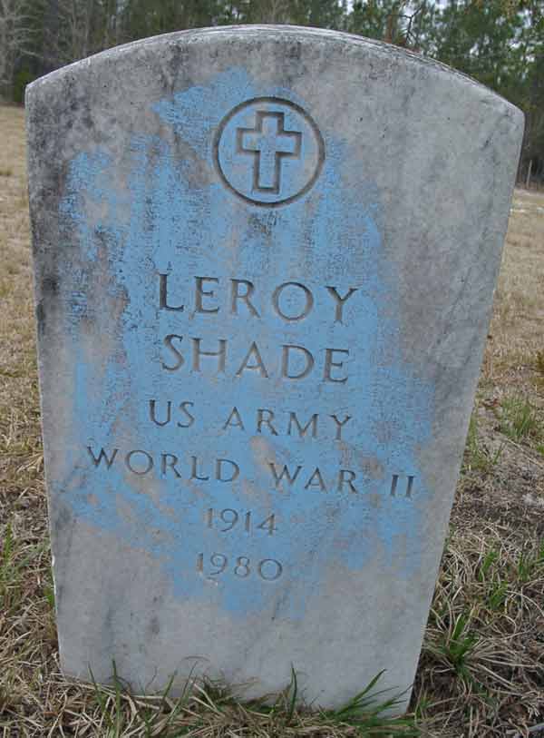 Leroy Shade Gravestone Photo