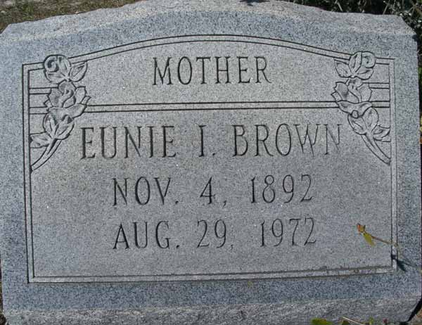 Eunie I. Brown Gravestone Photo