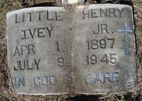 Little Henry Ivey Gravestone Photo
